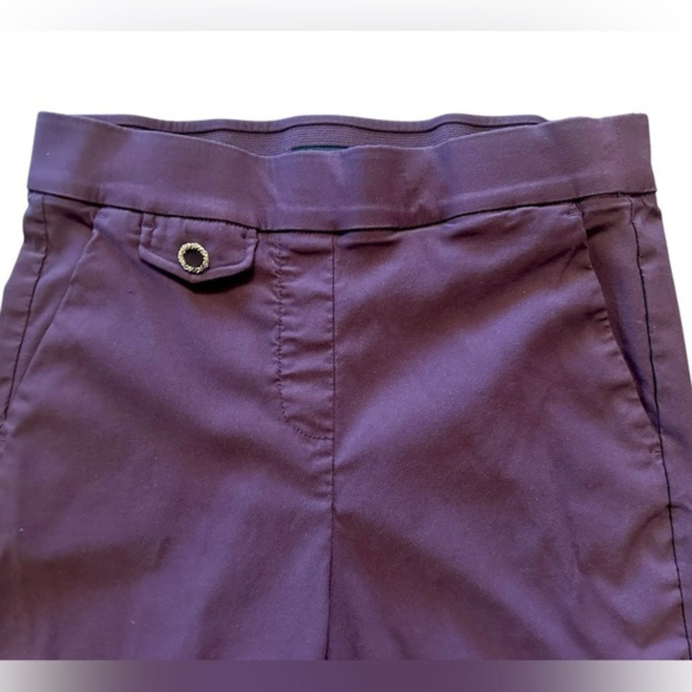 Counterparts Pull On Crop Dress Pants - Womens Size Medium - Plum Eggplant